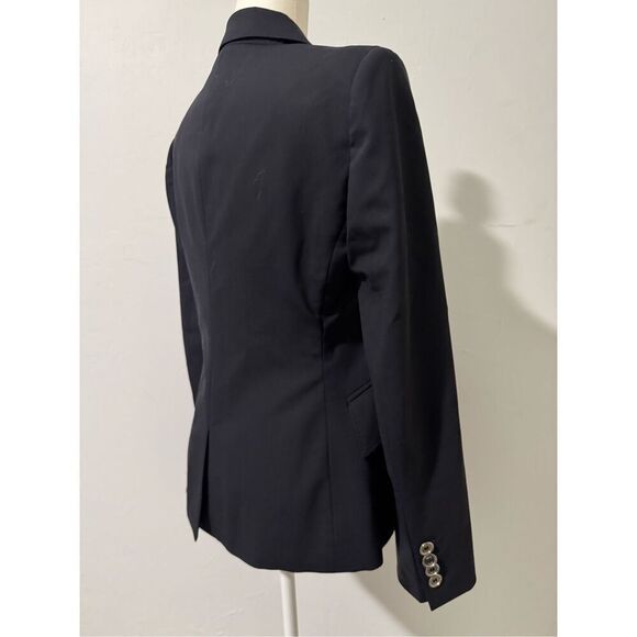 Burberry London Bromwell blue blazer jacket wool blend silver button 8 - Picture 8 of 16